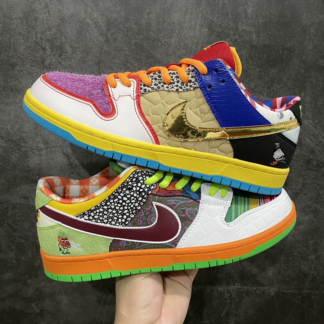 【Top版本】Nike Dunk SB Low 多彩鸽子拼接n纯原生产线出品n原厂织唛标 一致匹配原版n全市场唯一正确鞋带绑法n原楦原纸板开发 匹配原版98%以上n后跟垫棉独家呈现 后跟反口里弧度正确n全新后跟电绣 电绣针数与正品一致n原厂皮料 质感无敌！ 货号：DM0807-600 Size：40/48.5-莆田鞋批发中心