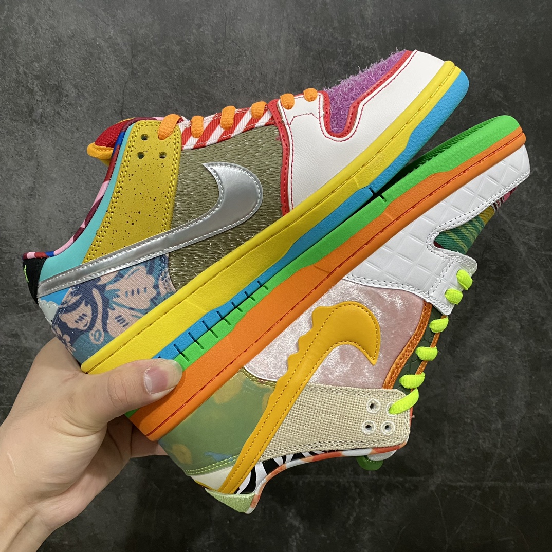 图片[4]-【Top版本】Nike Dunk SB Low 多彩鸽子拼接n纯原生产线出品n原厂织唛标 一致匹配原版n全市场唯一正确鞋带绑法n原楦原纸板开发 匹配原版98%以上n后跟垫棉独家呈现 后跟反口里弧度正确n全新后跟电绣 电绣针数与正品一致n原厂皮料 质感无敌！ 货号：DM0807-600 Size：40/48.5-莆田鞋批发中心