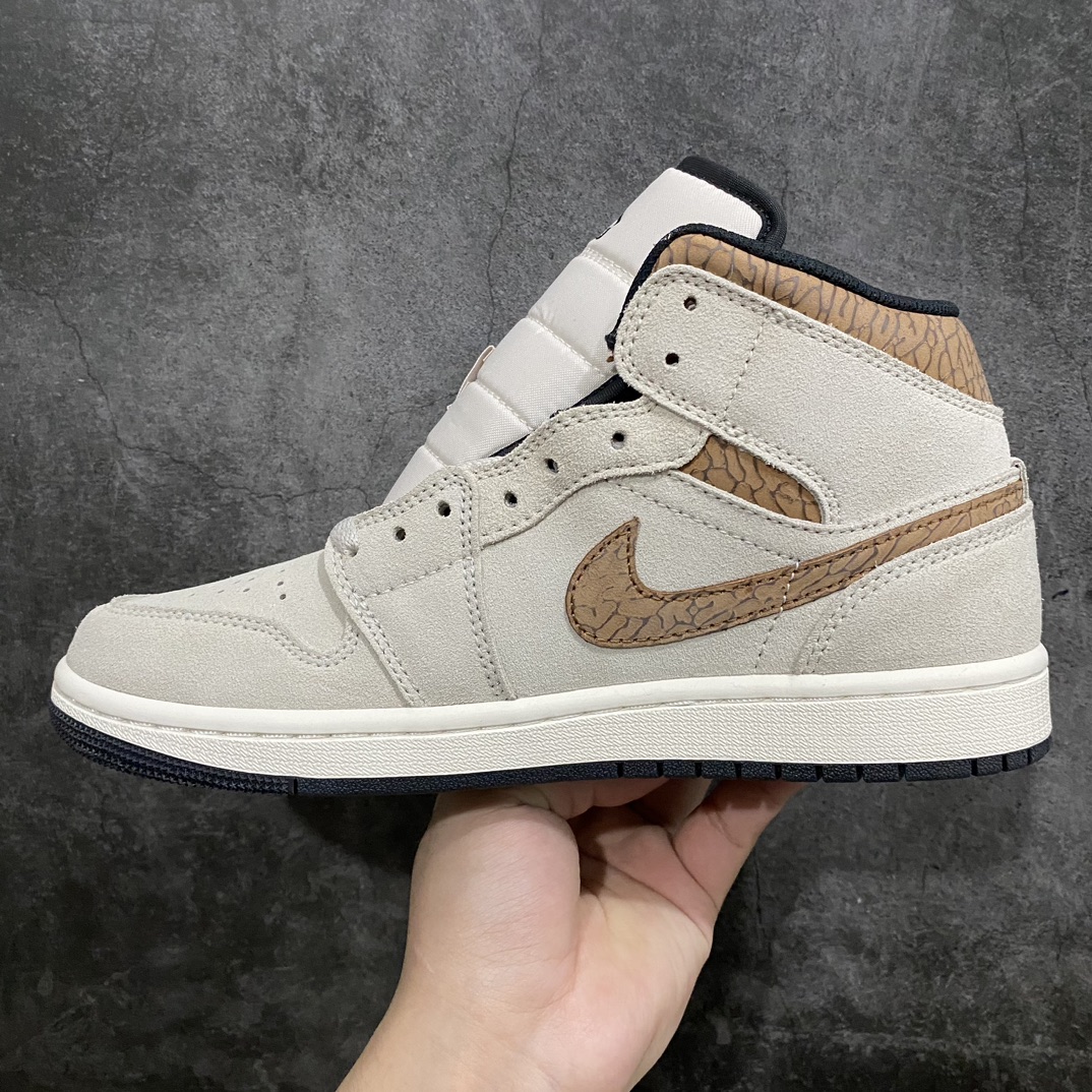 260 【DT纯原】Air Jordan AJ1 Mid 中帮 白棕 DZ4129-102