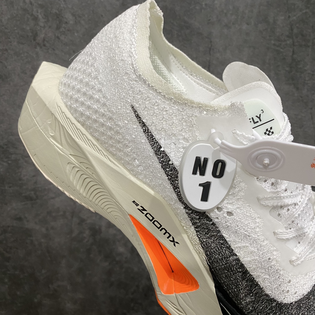 350 【顶级No.1版】Nike ZoomX Vaporfly Next空气飞行3代系列马拉松轻量超跑竞速运动慢跑鞋“黑白米” DX7957-100