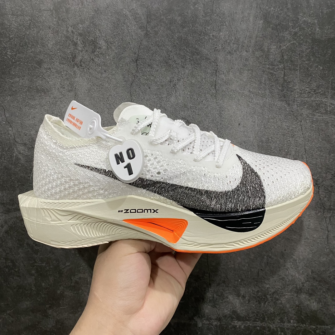 350 【顶级No.1版】Nike ZoomX Vaporfly Next% 3 空气飞行3代系列马拉松轻量超跑竞速运动慢跑鞋“黑白米” DX7957-100