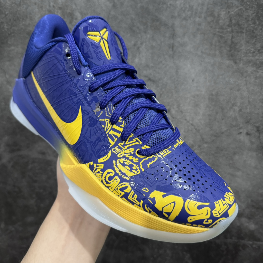 图片[3]-NK ZOOM KOBE 5 Protro \”5 Rings\” 蓝黄 CD4991-400nS2纯原生产线科比五代 蓝黄 #Zoom Turbo气垫➕后掌EVA缓震 实战配置直接拉满n#原楦纸板开发 鞋身流线型、后跟塑形，区分土肥圆n#原档数据3D打印 鞋面细节匹配原版n#全身鞋材卡料色独家定制 唯一正确喷漆SWOOSH#NK专利Flyknit飞线科技，给予鞋身足够抗扭矩力n#真实底模最大48.5  实战利器 专供海外市场 Size：40 40.5 41 42 42.5 43 44 44.5 45 46 47.5 48.5n（脚宽、脚胖 建议买大半码）-莆田鞋批发中心