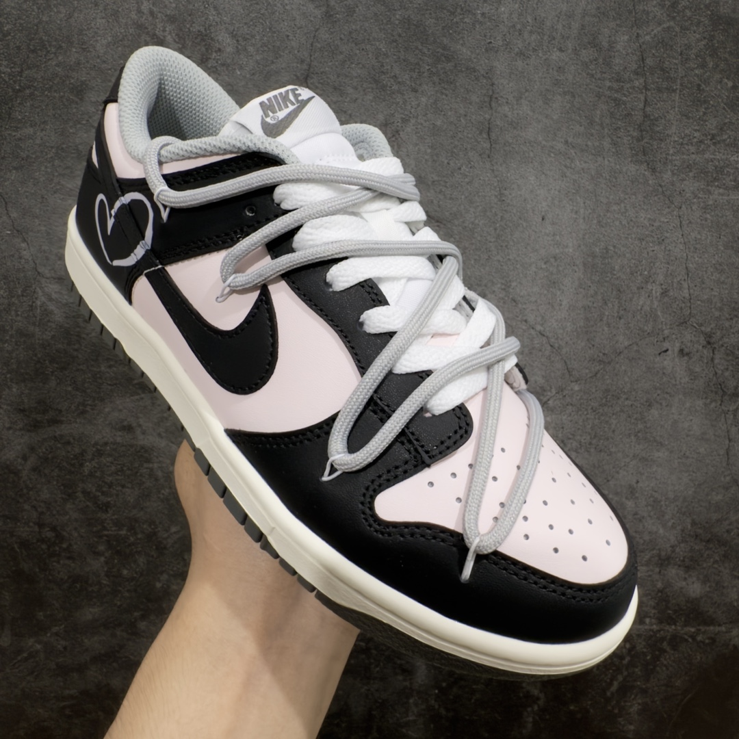 260 【YC纯原】NK Dunk Low 甜心辣妹 情人节 黑粉 SB绑带低帮休闲板鞋   DD1503-117