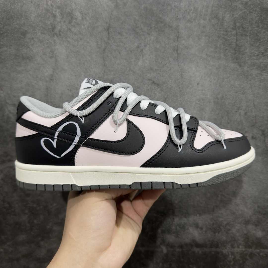 260 【YC纯原】NK Dunk Low 甜心辣妹 情人节 黑粉 SB绑带低帮休闲板鞋   DD1503-117