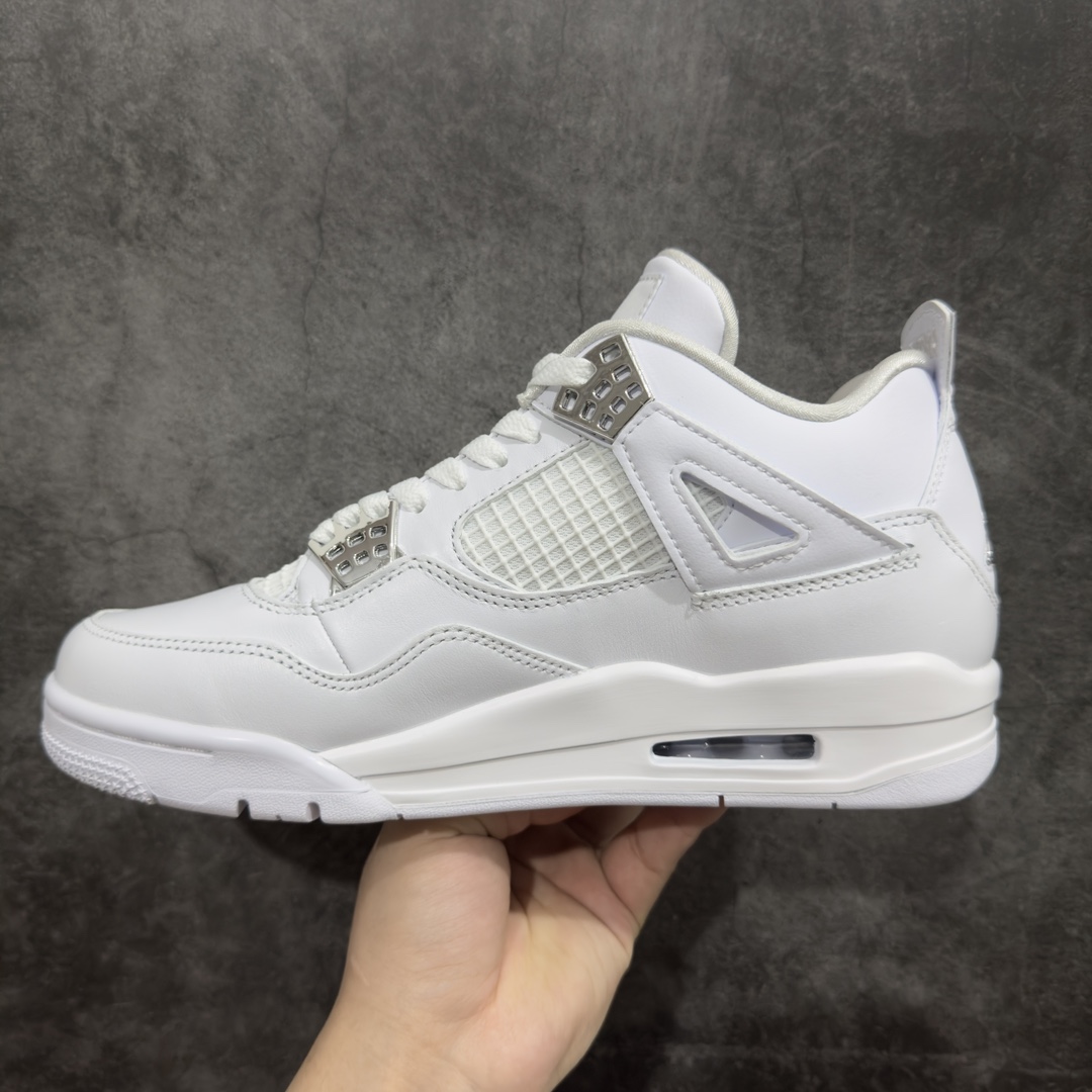 480 【莞产裁片】Air Jordan AJ4 Pure Money 纯白 白银扣 白猫308497-100