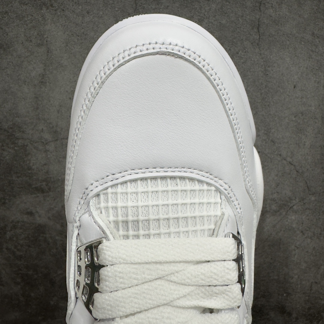 480 【莞产裁片】Air Jordan AJ4 Pure Money 纯白 白银扣 白猫308497-100