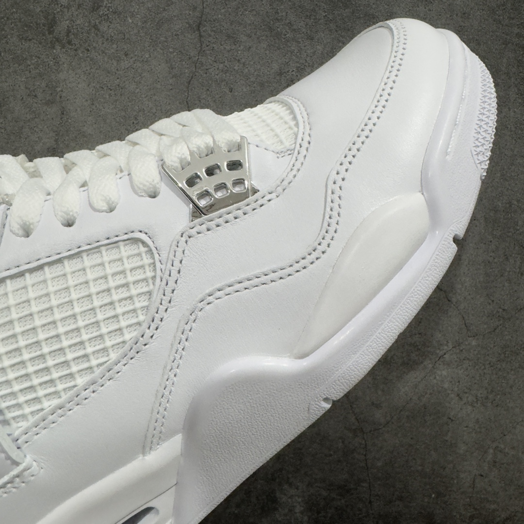 480 【莞产裁片】Air Jordan AJ4 Pure Money 纯白 白银扣 白猫308497-100