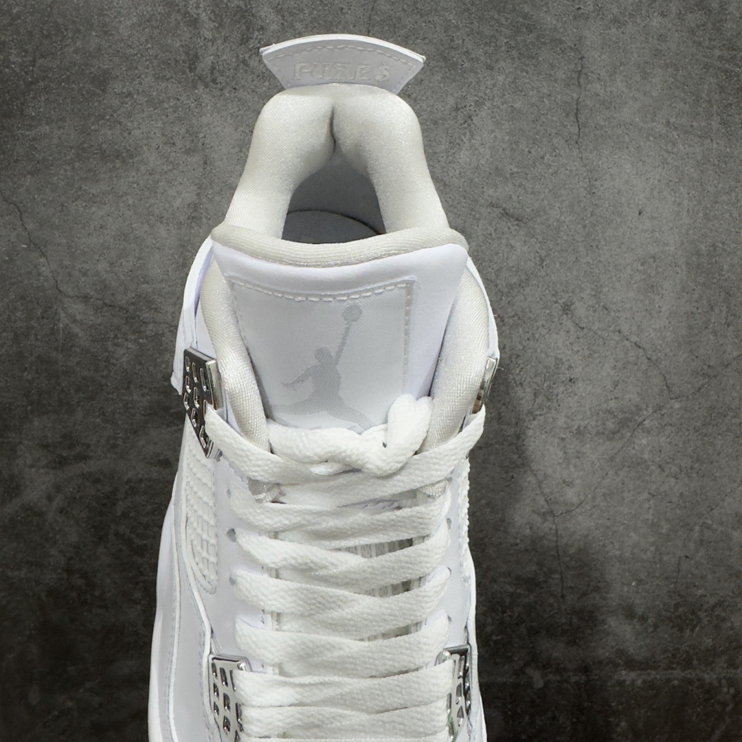 480 【莞产裁片】Air Jordan AJ4 Pure Money 纯白 白银扣 白猫308497-100