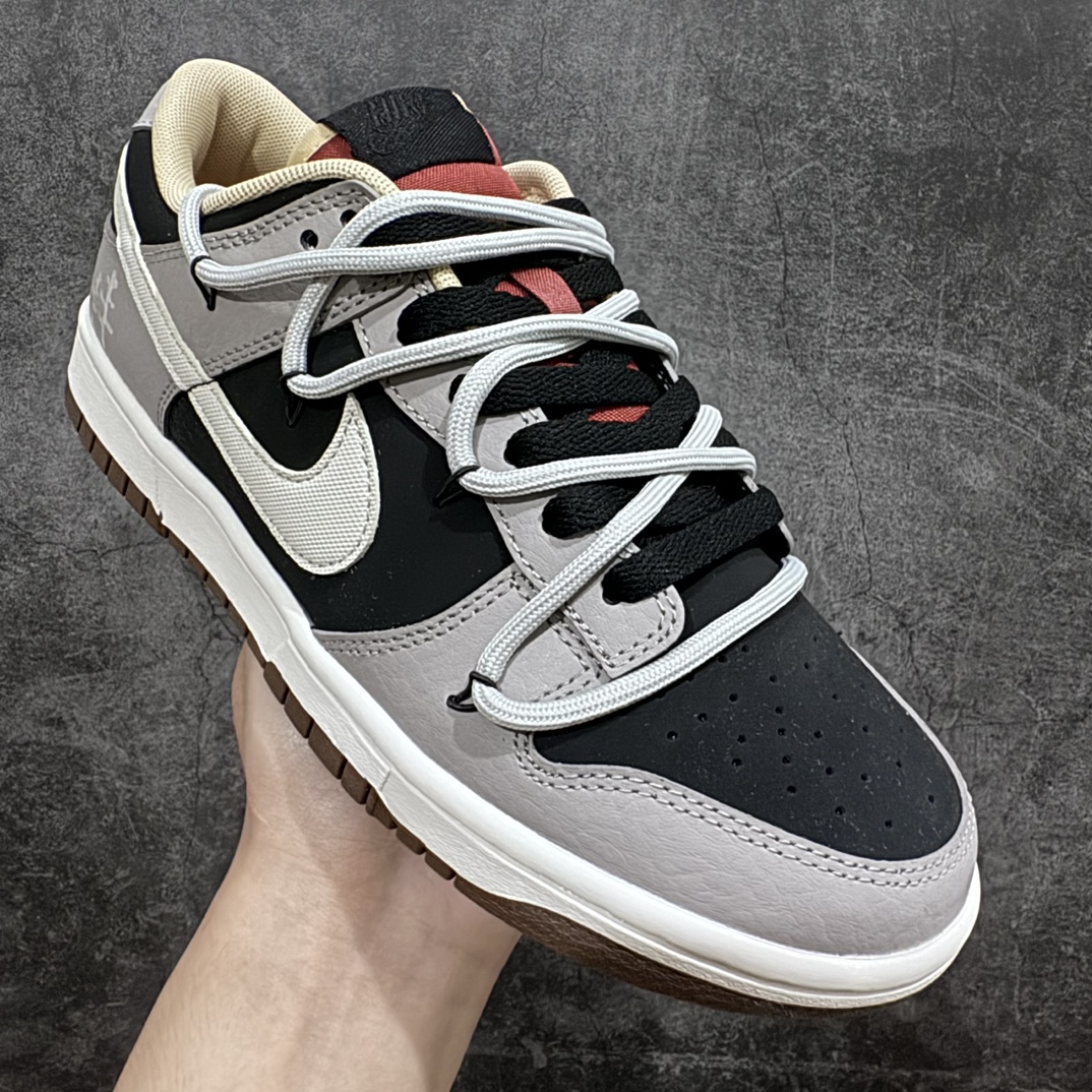 260 【纯原YC版本】Nike SB Dunk Low Lot"Ash Black"扣篮系列低帮休闲运动滑板板鞋“火山灰黑绑绳”DR9740-200