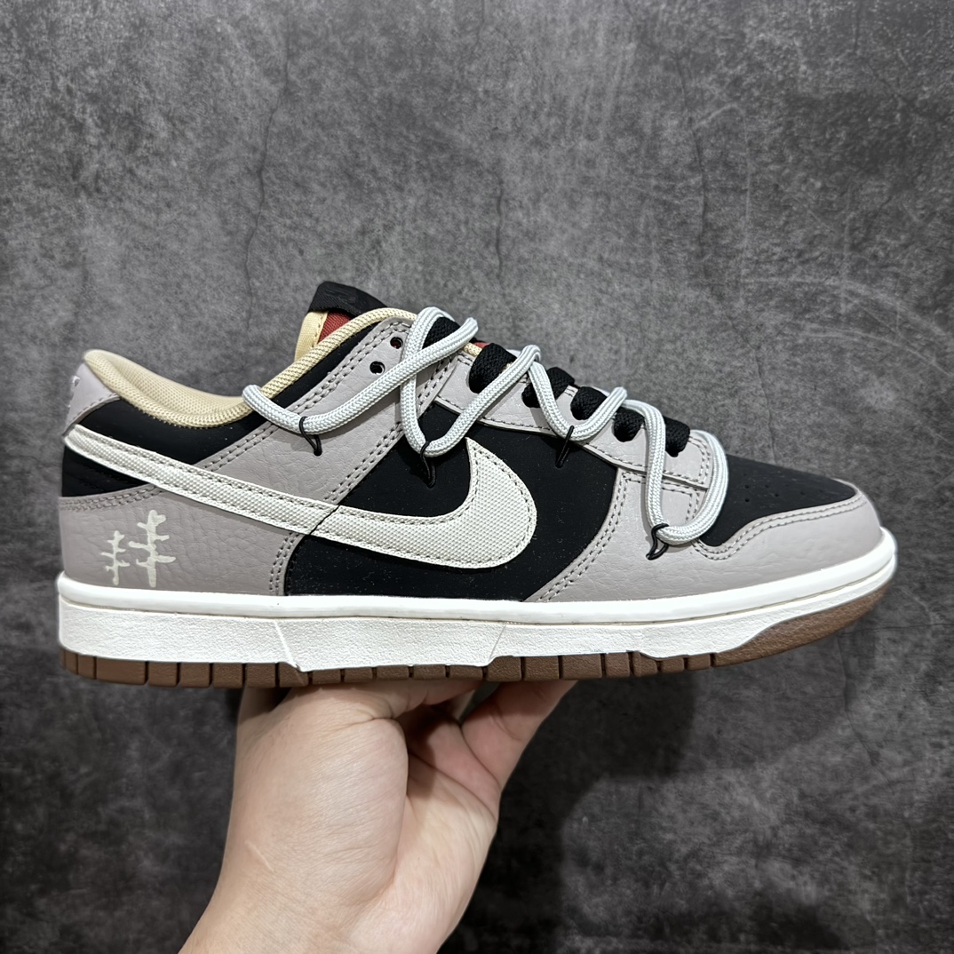 260 【纯原YC版本】Nike SB Dunk Low Lot”Ash Black”扣篮系列低帮休闲运动滑板板鞋“火山灰黑绑绳”DR9740-200