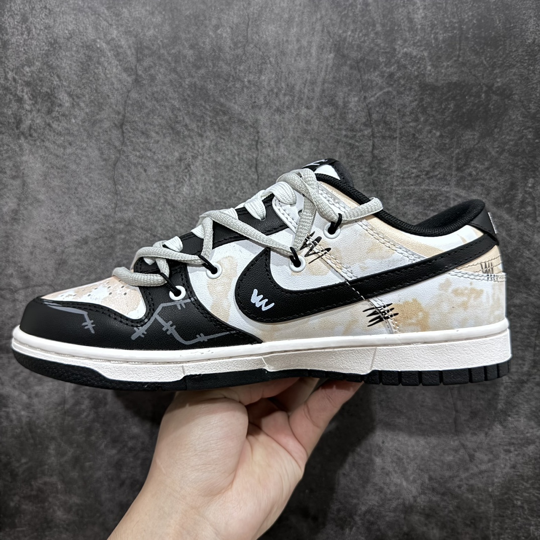 280 【全新升级K13版】Nike Dunk Low 达芬奇定制“罗宾森”绑带解构CW1590-100