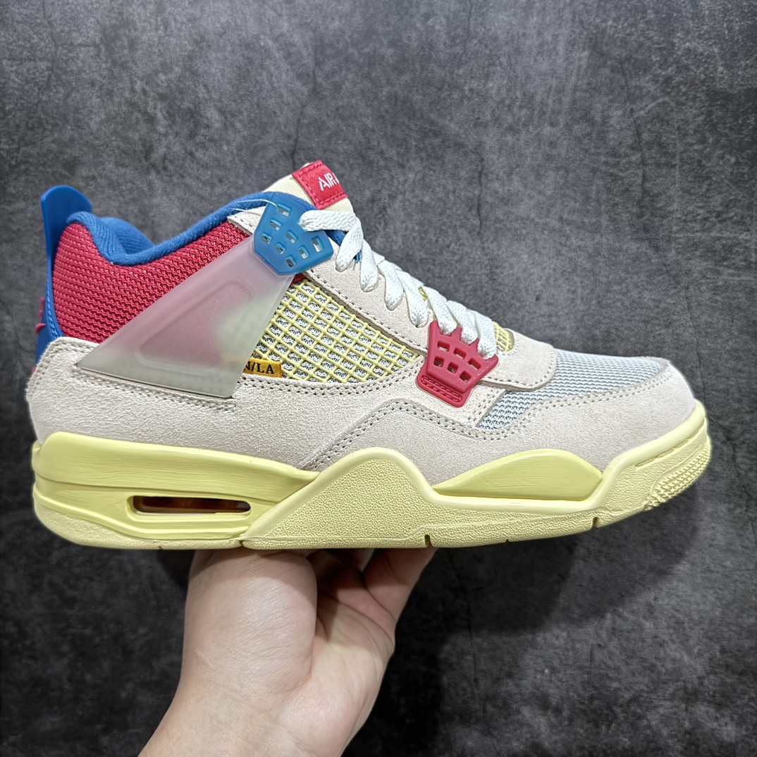 450 【老DT版本】Union LA x Air Jordan 4 AJ4 联名 南海岸 粉红蓝 DC9533-800