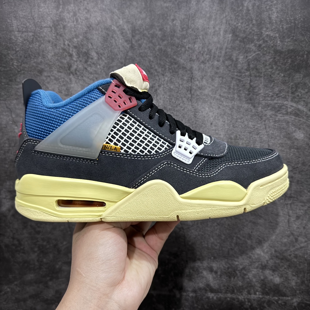 450 【老DT版本】Union LA x Air Jordan 4 AJ4 联名黑蓝 DC9533-001