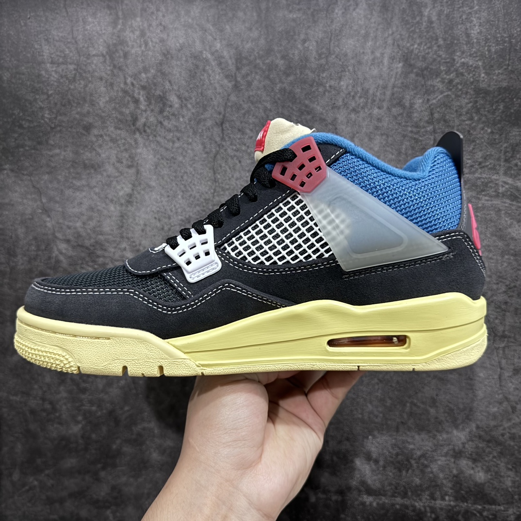 450 【老DT版本】Union LA x Air Jordan 4 AJ4 联名黑蓝 DC9533-001