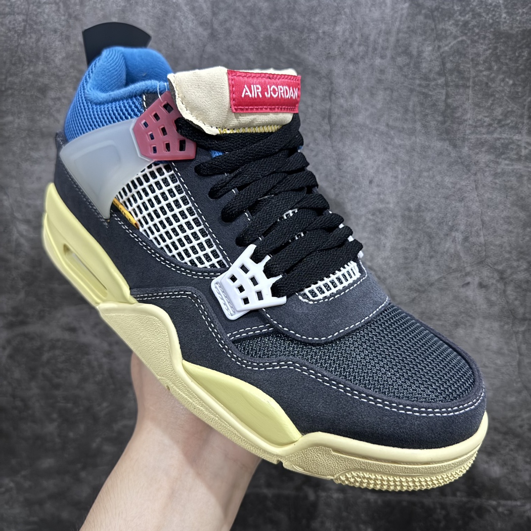 450 【老DT版本】Union LA x Air Jordan 4 AJ4 联名黑蓝 DC9533-001