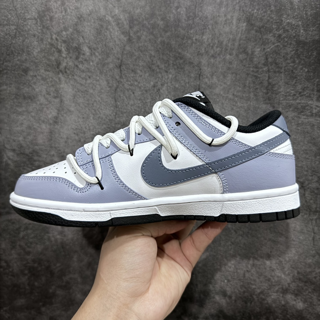 260 耐克Nike SB Dunk Low Lot"Fog Blue/White"扣篮系列低帮休闲运动滑板板鞋 雾霾蓝灰白绑绳 蓝莓汽水 DD1503-101