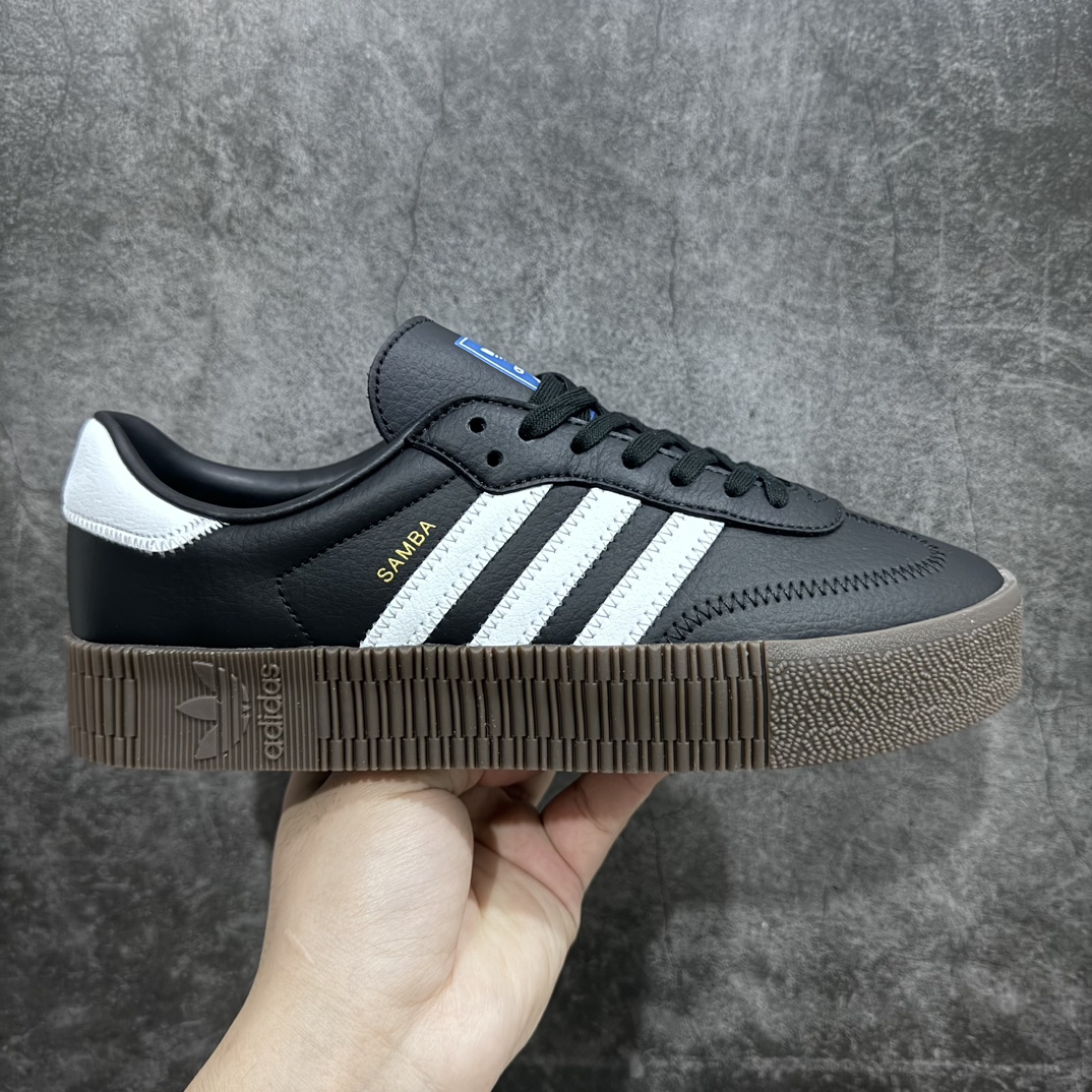 180 【纯原版】AD Originals Samba Rose Black White Gum 三叶草桑巴系列松糕百搭经典板鞋 黑棕色 B28156