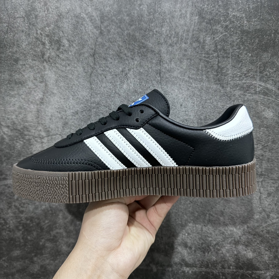 180 【纯原版】AD Originals Samba Rose Black White Gum 三叶草桑巴系列松糕百搭经典板鞋 黑棕色 B28156