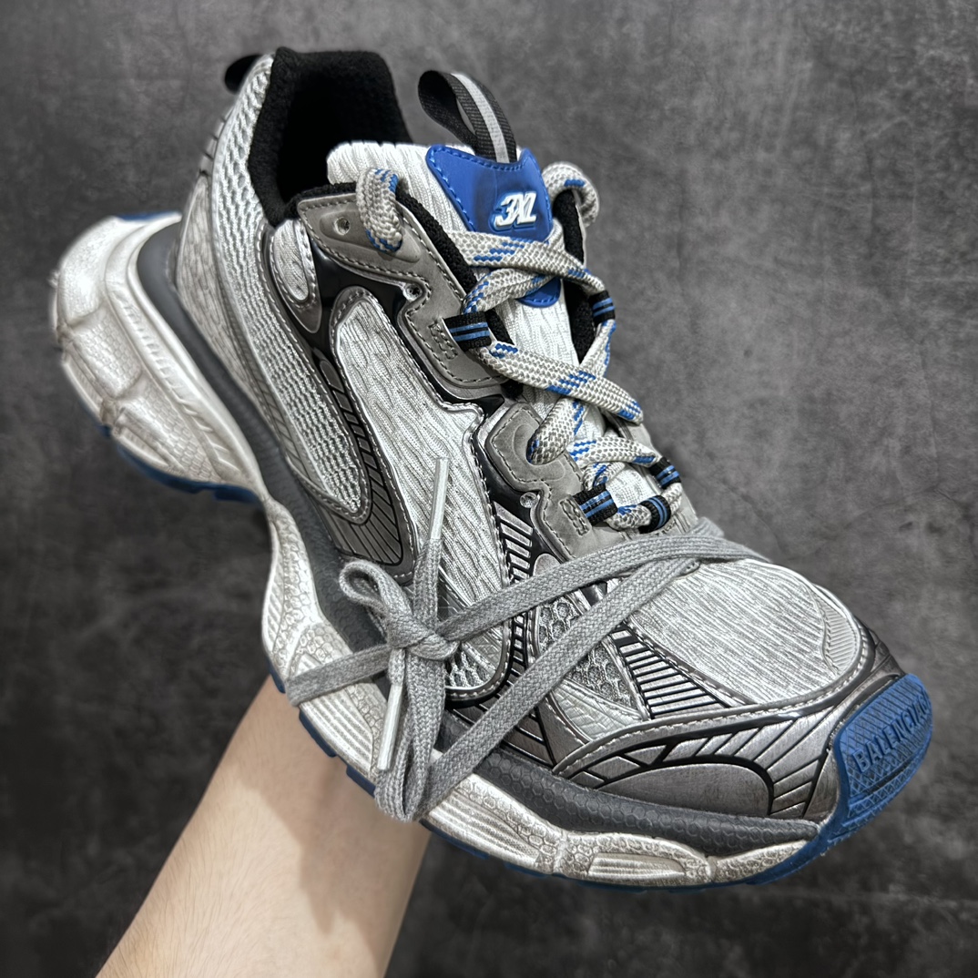 500 【总裁版】BALENCIAGA 3XL Sneakers 巴黎世家十代网布系带低帮走秀复古老爹鞋