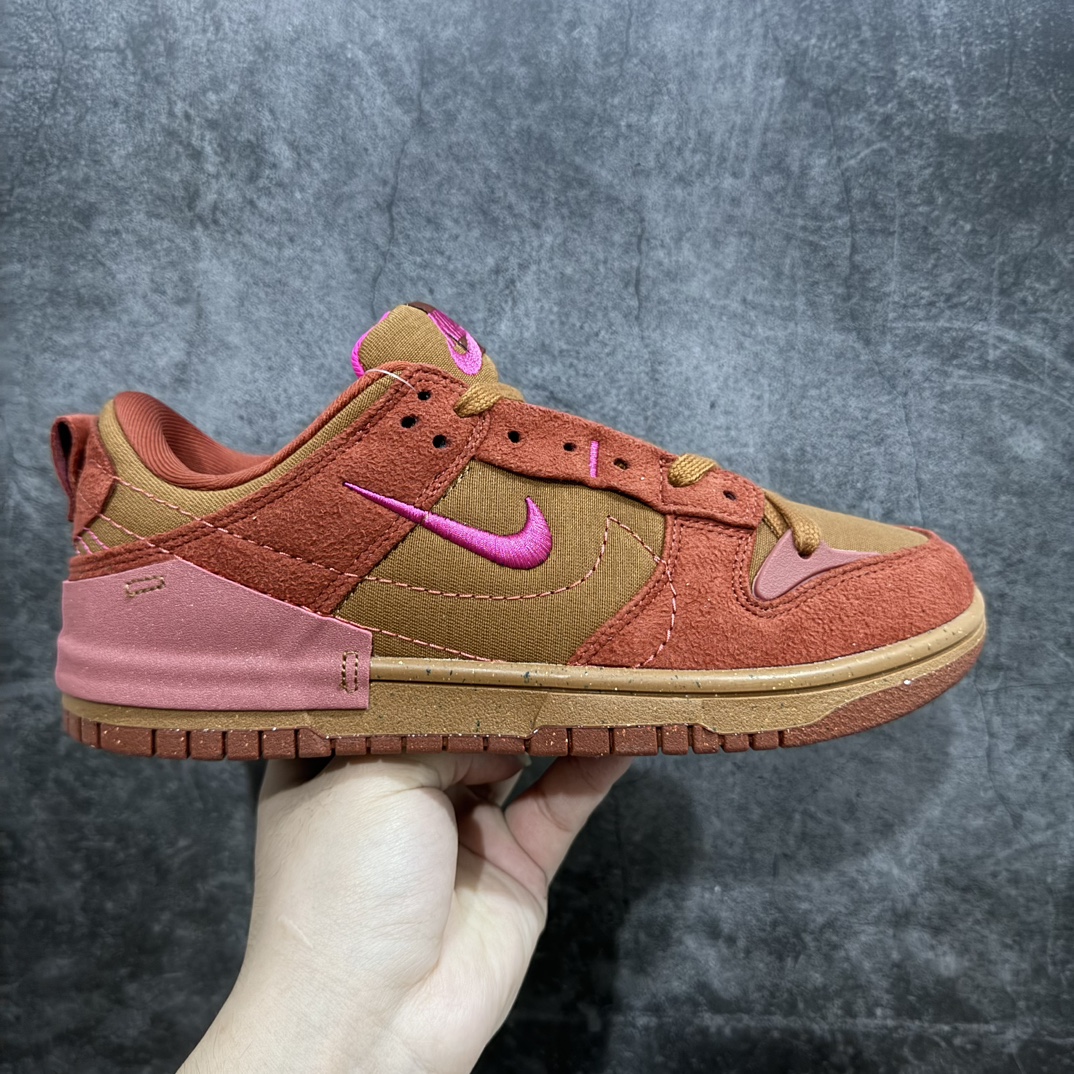 【纯原Y版】NK Dunk Low Disrupt 2 低帮可回收材料红棕 DH4402-200n原厂原档案开发，原盒原标，原厂头层皮料，官方原版设计，做工细节全方位比对原鞋。n 尺码：36 36.5 37.5 38 38.5 39 40 40.5 41 42 42.5 43 44 44.5 45 46 47.5-莆田鞋批发中心