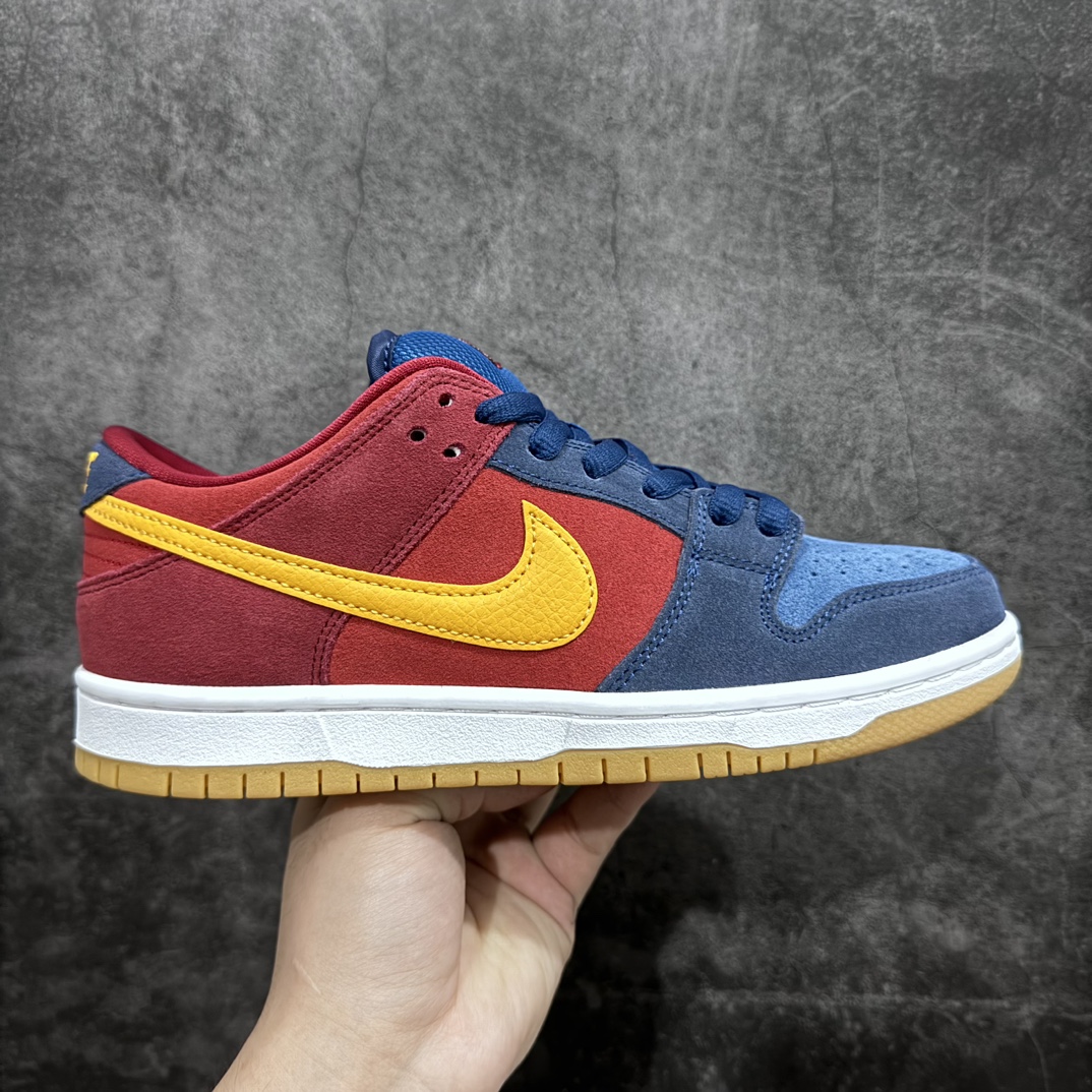 280 【纯原版本】Nk SB Dunk Low “Barcelona” 巴萨装扮配色 扣篮系列复古低帮滑板鞋 DJ0606-400