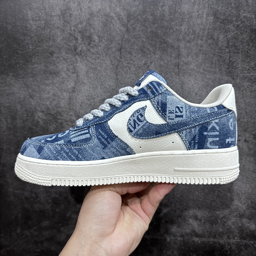 240 Nike Air Force 1′07 Low"Exclusive Denim"空军一号系列经典板鞋“牛仔深蓝米白刷漆”FB0607-088