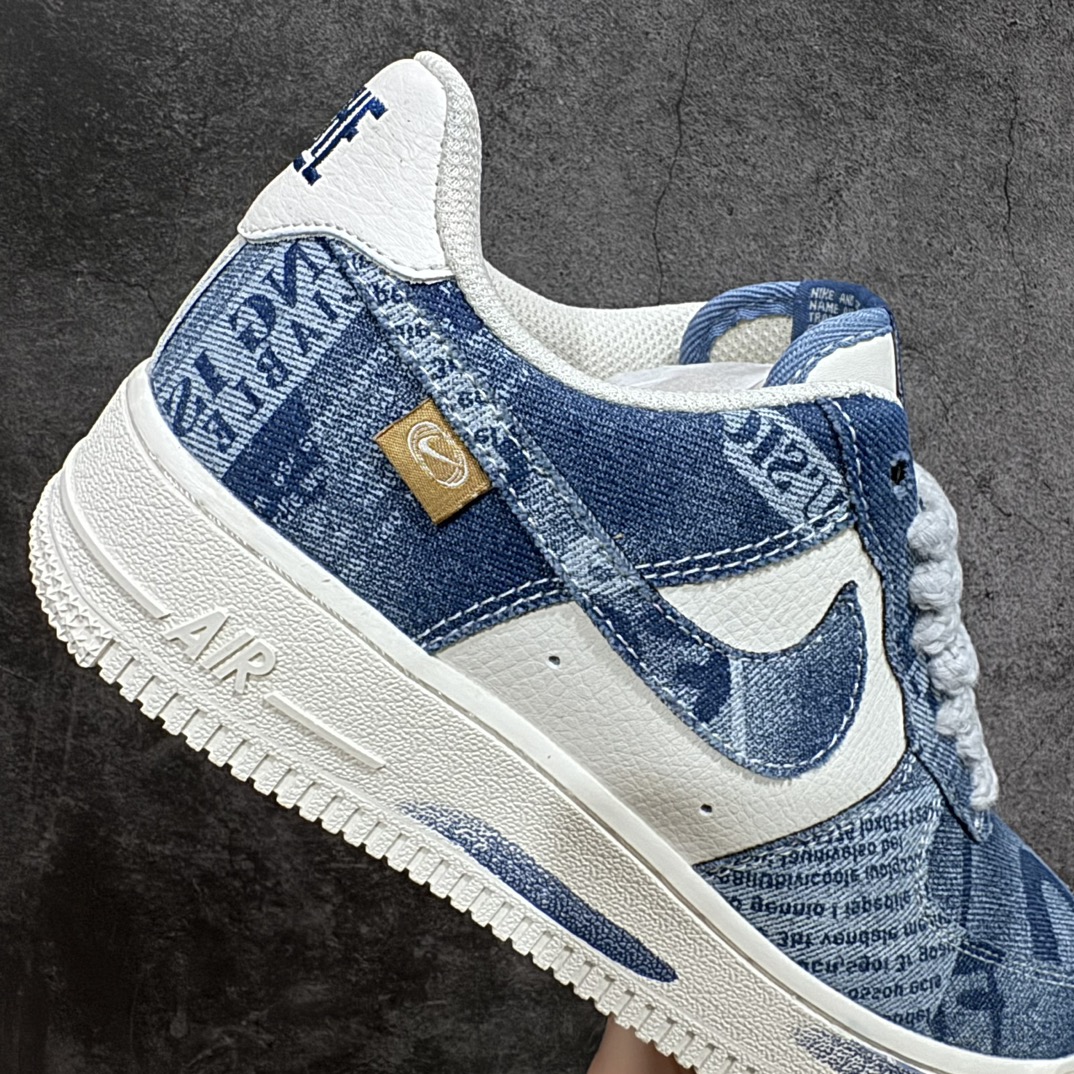 240 Nike Air Force 1′07 Low"Exclusive Denim"空军一号系列经典板鞋“牛仔深蓝米白刷漆”FB0607-088