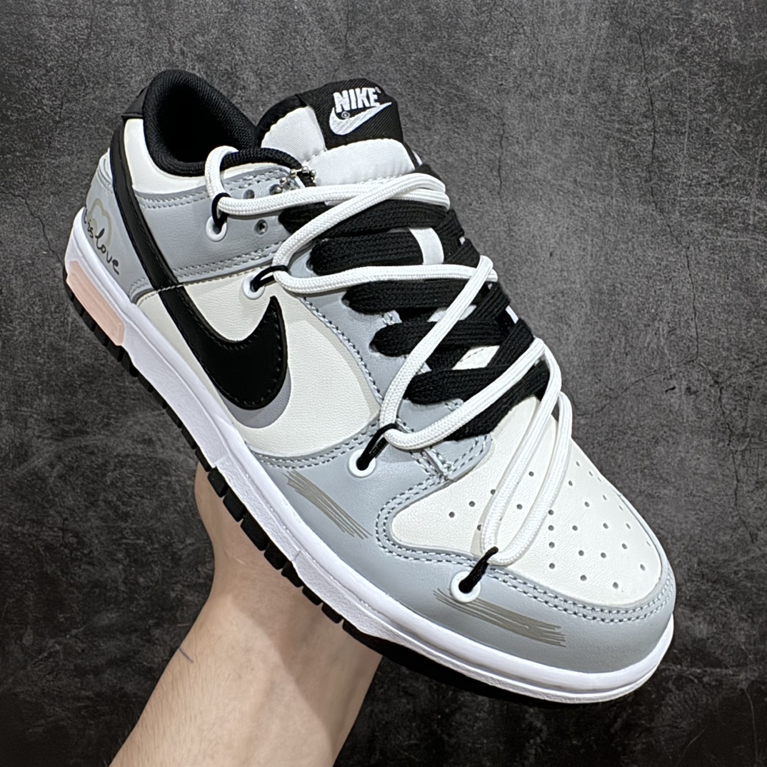 图片[2]-【K13升级版】NK SB Dunk Low”Green/Beige“绑绳解构风 系列低帮休闲运动滑板板鞋 货号：DD1391-100 尺码：35.5 36 36.5 37.5 38 38.5 39 40 40.5 41 42 42.5 43 44 45 46n-莆田鞋批发中心