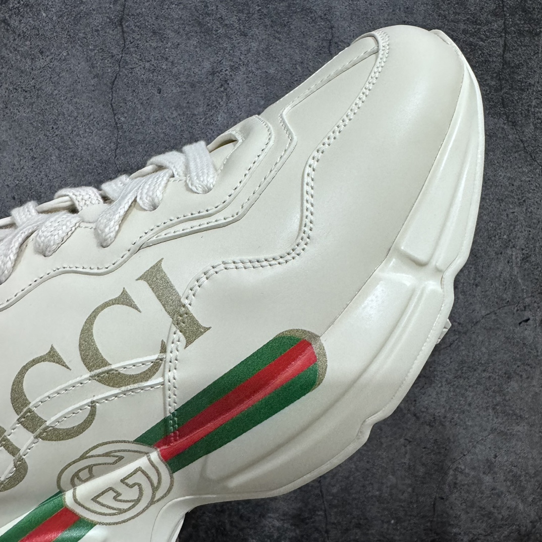 550 古驰 Gucci Rhyton Vintage Trainer Sneaker 古驰老爹5D皮革角状复古慢跑鞋 528892 DRW00 9522