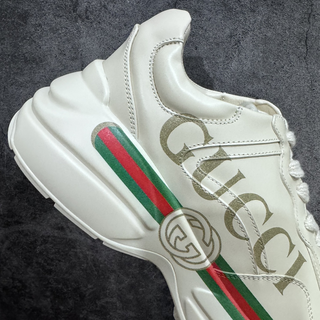 550 古驰 Gucci Rhyton Vintage Trainer Sneaker 古驰老爹5D皮革角状复古慢跑鞋 528892 DRW00 9522