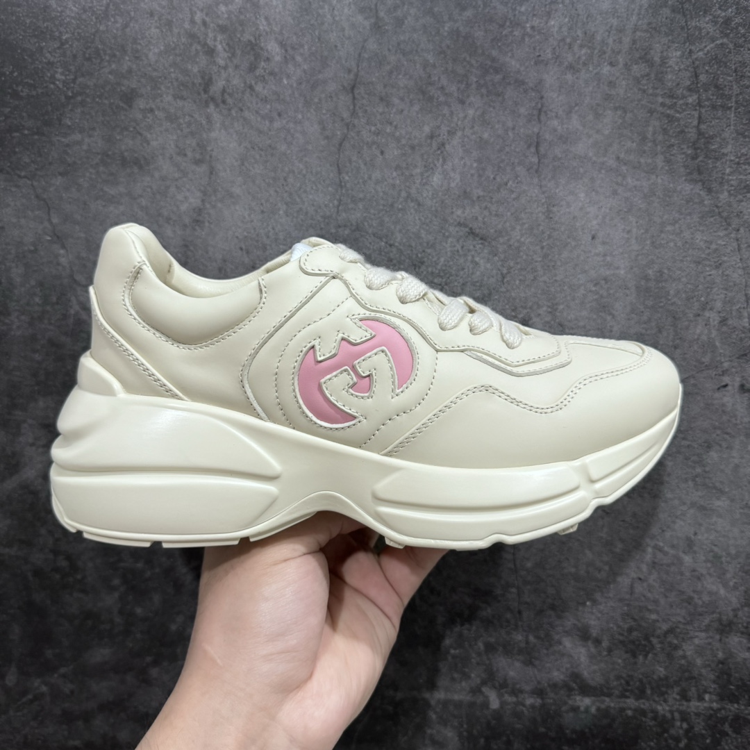 550 古驰 Gucci Rhyton Vintage Trainer Sneaker 古驰老爹5D皮革角状复古慢跑鞋 757887 UPG70 9564