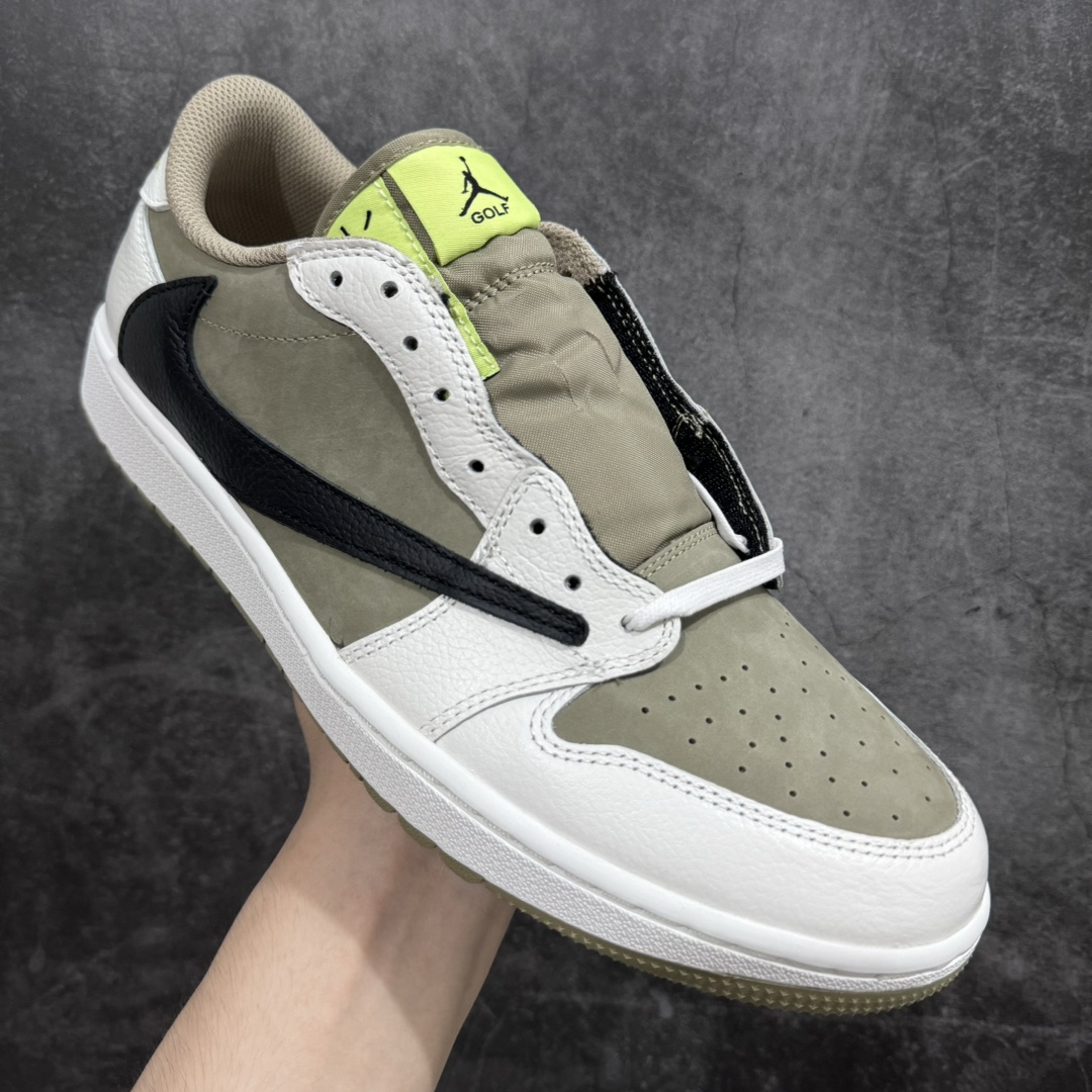 图片[3]-【新DT版】Travis Scott x Air Jordan AJ1 Low Golf \”Olive\” TS联名倒钩高尔夫低帮6.0 FZ3124-200原盒原配 原厂拉帮工艺 针距密度一致 全新升级网板中底 原楦原纸板开发 后跟弧度收口自然不对折 极致一眼正品既视感 原厂皮料 进口玻璃冲刀皮料裁剪零毛边 承诺百分百一致原鞋 全鞋电脑针车工艺 鞋面清洁度最高QC检验标准 控制溢胶 原厂电绣工艺 鞋标鞋盒、防尘纸  均采购来自原厂SIZE：36 36.5 37.5 38 38.5 39 40 40.5 41 42 42.5 43 44 44.5 45 46 47.5-莆田鞋批发中心