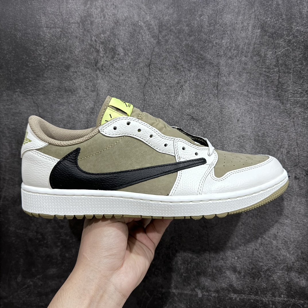 【新DT版】Travis Scott x Air Jordan AJ1 Low Golf \”Olive\” TS联名倒钩高尔夫低帮6.0 FZ3124-200原盒原配 原厂拉帮工艺 针距密度一致 全新升级网板中底 原楦原纸板开发 后跟弧度收口自然不对折 极致一眼正品既视感 原厂皮料 进口玻璃冲刀皮料裁剪零毛边 承诺百分百一致原鞋 全鞋电脑针车工艺 鞋面清洁度最高QC检验标准 控制溢胶 原厂电绣工艺 鞋标鞋盒、防尘纸  均采购来自原厂SIZE：36 36.5 37.5 38 38.5 39 40 40.5 41 42 42.5 43 44 44.5 45 46 47.5-莆田鞋批发中心