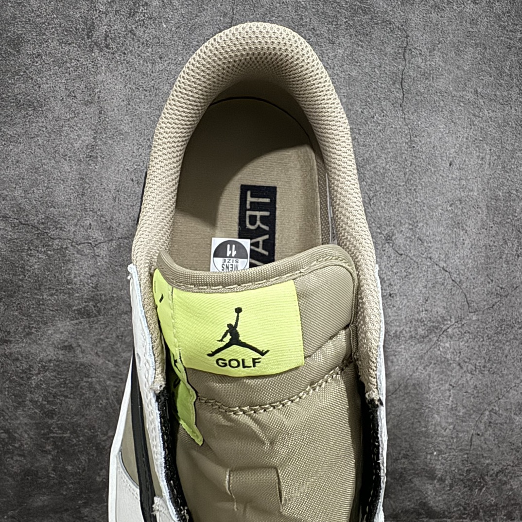 图片[6]-【新DT版】Travis Scott x Air Jordan AJ1 Low Golf \”Olive\” TS联名倒钩高尔夫低帮6.0 FZ3124-200原盒原配 原厂拉帮工艺 针距密度一致 全新升级网板中底 原楦原纸板开发 后跟弧度收口自然不对折 极致一眼正品既视感 原厂皮料 进口玻璃冲刀皮料裁剪零毛边 承诺百分百一致原鞋 全鞋电脑针车工艺 鞋面清洁度最高QC检验标准 控制溢胶 原厂电绣工艺 鞋标鞋盒、防尘纸  均采购来自原厂SIZE：36 36.5 37.5 38 38.5 39 40 40.5 41 42 42.5 43 44 44.5 45 46 47.5-莆田鞋批发中心