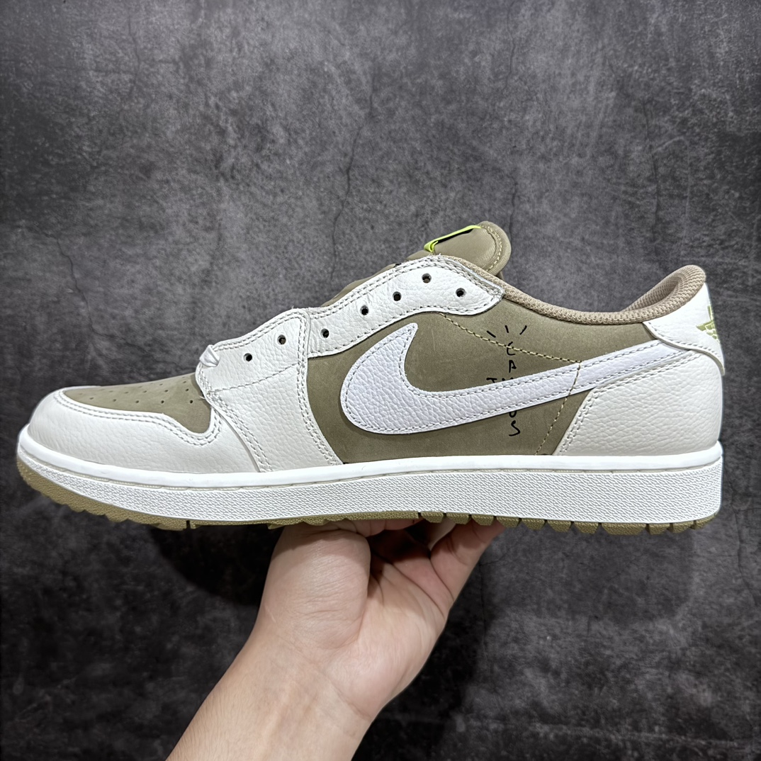 图片[2]-【新DT版】Travis Scott x Air Jordan AJ1 Low Golf \”Olive\” TS联名倒钩高尔夫低帮6.0 FZ3124-200原盒原配 原厂拉帮工艺 针距密度一致 全新升级网板中底 原楦原纸板开发 后跟弧度收口自然不对折 极致一眼正品既视感 原厂皮料 进口玻璃冲刀皮料裁剪零毛边 承诺百分百一致原鞋 全鞋电脑针车工艺 鞋面清洁度最高QC检验标准 控制溢胶 原厂电绣工艺 鞋标鞋盒、防尘纸  均采购来自原厂SIZE：36 36.5 37.5 38 38.5 39 40 40.5 41 42 42.5 43 44 44.5 45 46 47.5-莆田鞋批发中心