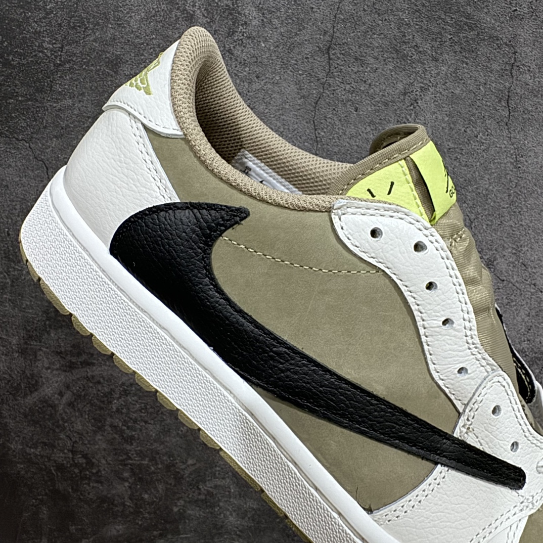 图片[5]-【新DT版】Travis Scott x Air Jordan AJ1 Low Golf \”Olive\” TS联名倒钩高尔夫低帮6.0 FZ3124-200原盒原配 原厂拉帮工艺 针距密度一致 全新升级网板中底 原楦原纸板开发 后跟弧度收口自然不对折 极致一眼正品既视感 原厂皮料 进口玻璃冲刀皮料裁剪零毛边 承诺百分百一致原鞋 全鞋电脑针车工艺 鞋面清洁度最高QC检验标准 控制溢胶 原厂电绣工艺 鞋标鞋盒、防尘纸  均采购来自原厂SIZE：36 36.5 37.5 38 38.5 39 40 40.5 41 42 42.5 43 44 44.5 45 46 47.5-莆田鞋批发中心