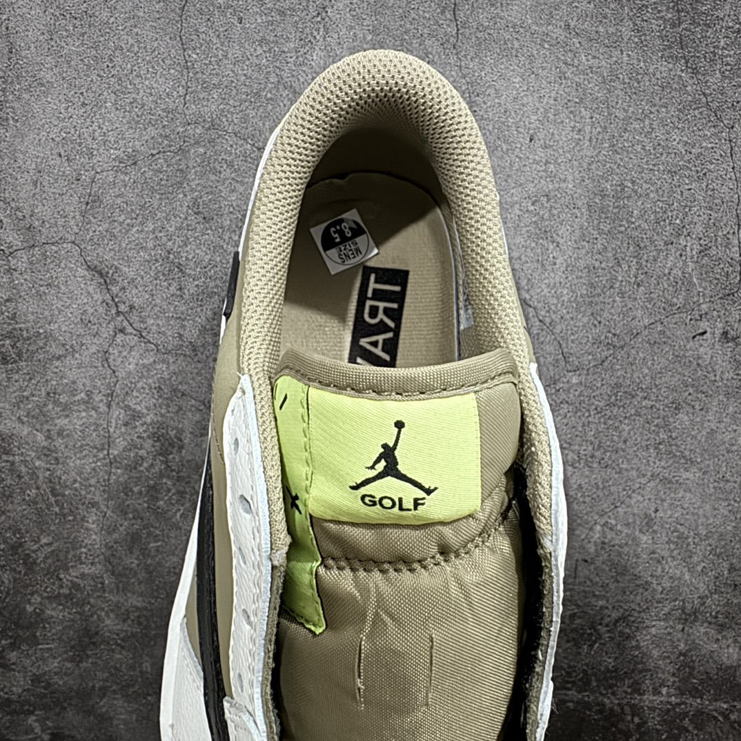 300 【PK同源】性价比版本 Travis Scott x Air Jordan AJ1 Low Golf ”Olive” TS联名倒钩高尔夫低帮6.0 FZ3124-200