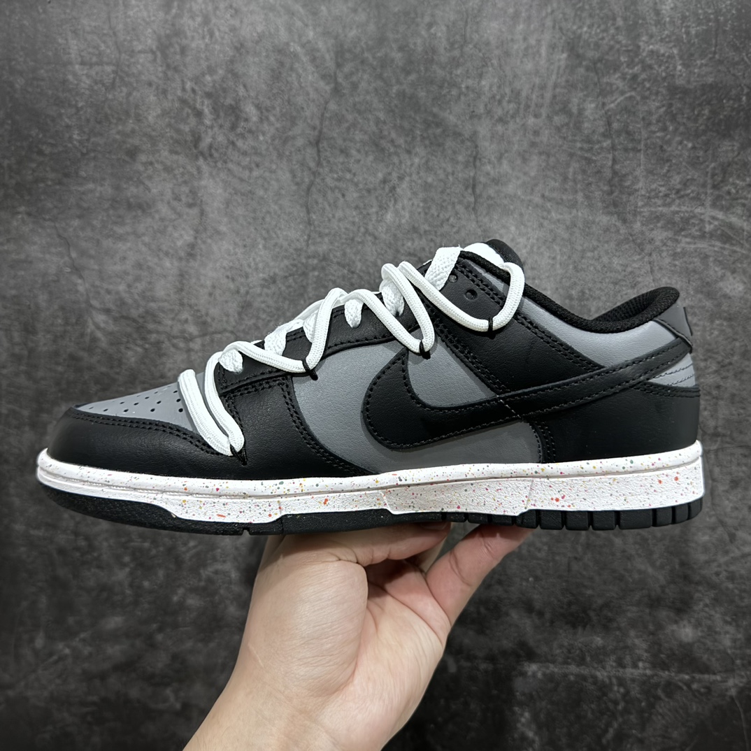 250 【CS版本】NK Dunk Low Multi-Color Swoosh SB低帮解构绑带活力三勾 黑白灰 FD4623-159