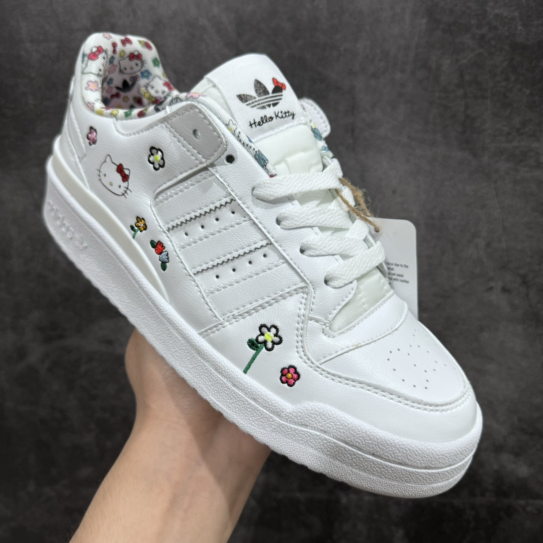 图片[3]-【纯原版】Adidas Original Forum 84 Low OG 定制配色 hello kitty 印花 阿迪达斯 84系列 低帮复古潮流运动板鞋n纯原版 市场最高品质欢迎对比市场其他版本 版型皮料细节明显不一样n原楦原数据开发 采用牛培皮革材质n全头层皮鞋面 原盒原标 专供外贸渠道 货号: IG0301 Size：36 36.5 37.5 38 38.5 39 40-莆田鞋批发中心