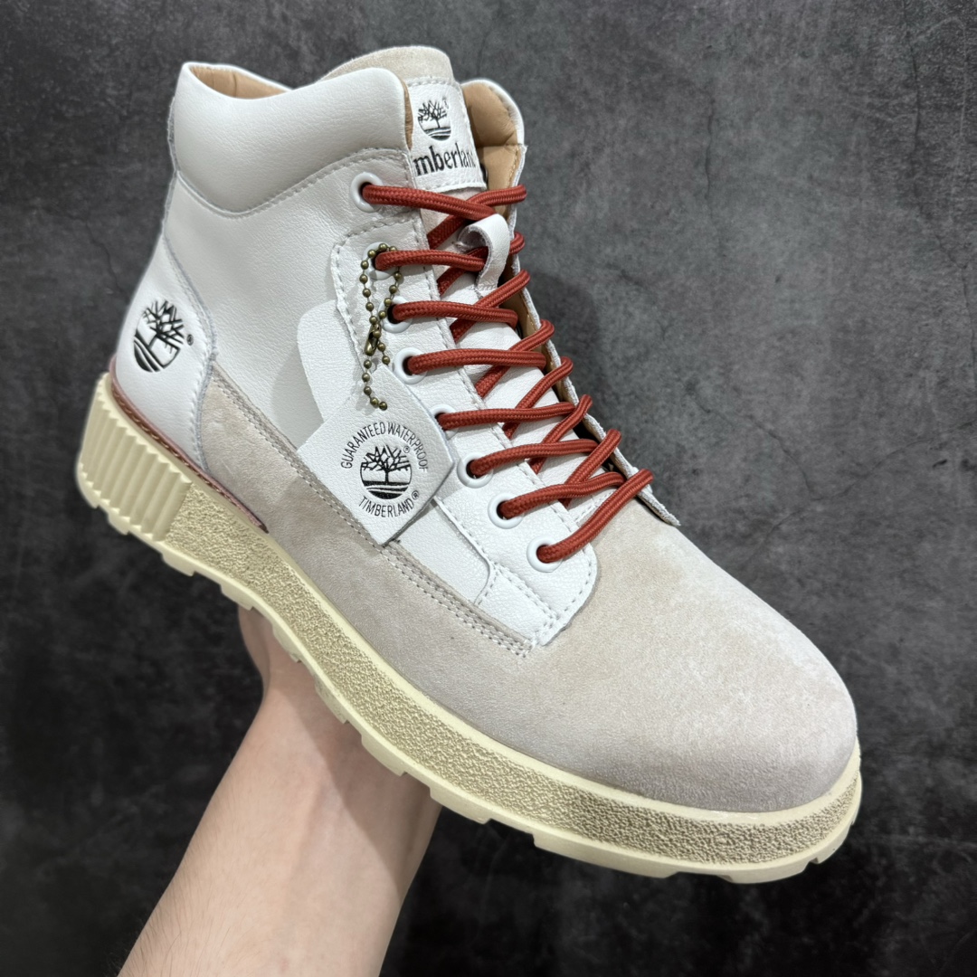 280 【广东纯原】天伯伦 中帮 白灰色 氧化底 新货 Timberland添柏岚/天伯伦休闲户外中帮马丁靴系列