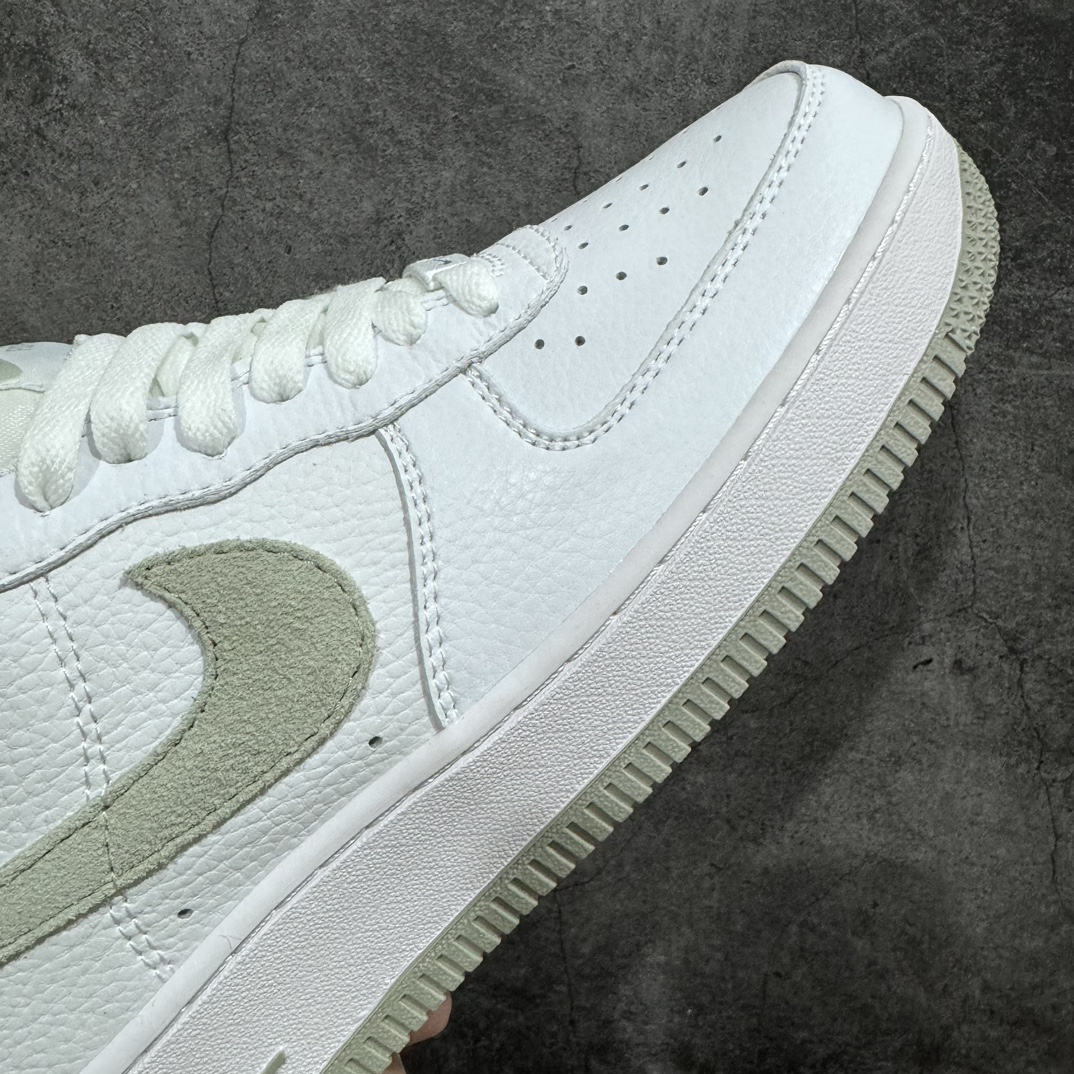 220 Nike Air Force 1 Low”White/Matcha”空军一号经典低帮百搭休闲运动板鞋“皮革白抹茶绿翻毛钩子”CN2873-105