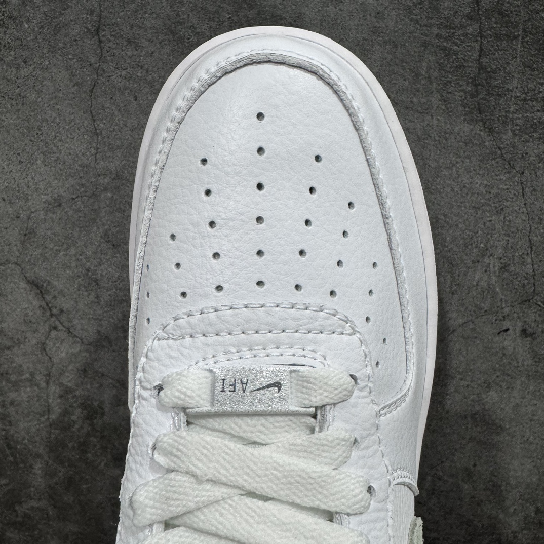 220 Nike Air Force 1 Low”White/Matcha”空军一号经典低帮百搭休闲运动板鞋“皮革白抹茶绿翻毛钩子”CN2873-105