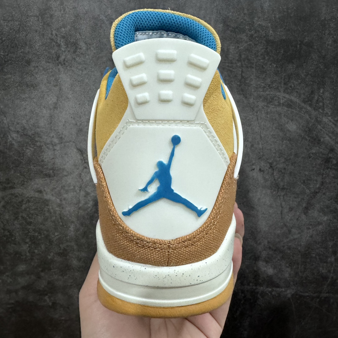 图片[4]-【小绿x】Air Jordan AJ4  棕白 FB2214-200n一流品控包装 全部采用纯原工艺n大厂出品 耗时半年巨作 几十个配色陆续出货全套原纸板楦头开发 调试30余版 确保原汁原味完美呈现四代版型 一比一鞋头弧度高度趴度鞋身弧度 此版本只针对中端市场 皮料材质有所更替 其他数据细节工艺流程均保持公司一致 细节品控鞋型随意秒杀市面3XX 4XX 原厂TPU网格鞋带扣 正确内里网布 菱角分明不变形无多余毛边 柔软性质感一致于原鞋 原厂织唛标 原厂飞人电绣工艺 独家绑鞋带手法 印刷中底布 四线拉帮 米色美纹纸贴合固定 进口港宝加持 后跟自然饱满 全鞋荧光划线卡点 追求极致完美 每一双都是工艺品 多重QC质检 超越公司货的品控标准 实实在在的免检产品  尺码：36 36.5 37.5 38 38.5 39 40 40.5 41 42 42.5 43 44 44.5 45 46 47.5 48.5-莆田鞋批发中心