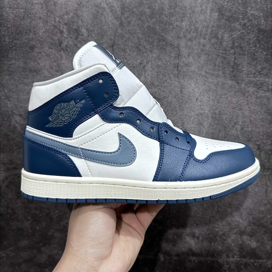 纯原版AirJordanAJ1Mid中帮白蓝BQ6472-414市面中低帮最具代表性版本没有之一口碑大厂