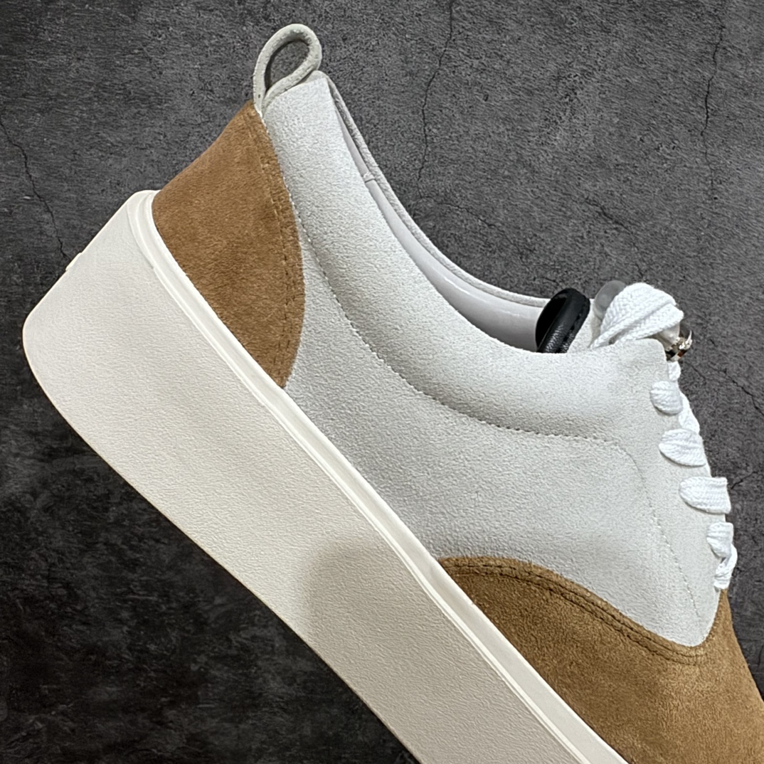 图片[7]-【莞产顶级】敬畏上帝/Fear of God FOG 101 Low Top Sneaker低帮板鞋 白棕色 欧美范儿必备 洛杉矶街头奢牌 平底低帮增高系带百搭休闲运动板鞋 附赠精致鞋带与配防尘袋配件 采用翻毛皮与牛剖革鞋面材质 外置耐磨橡胶大底 尺码：39-45-选品中心