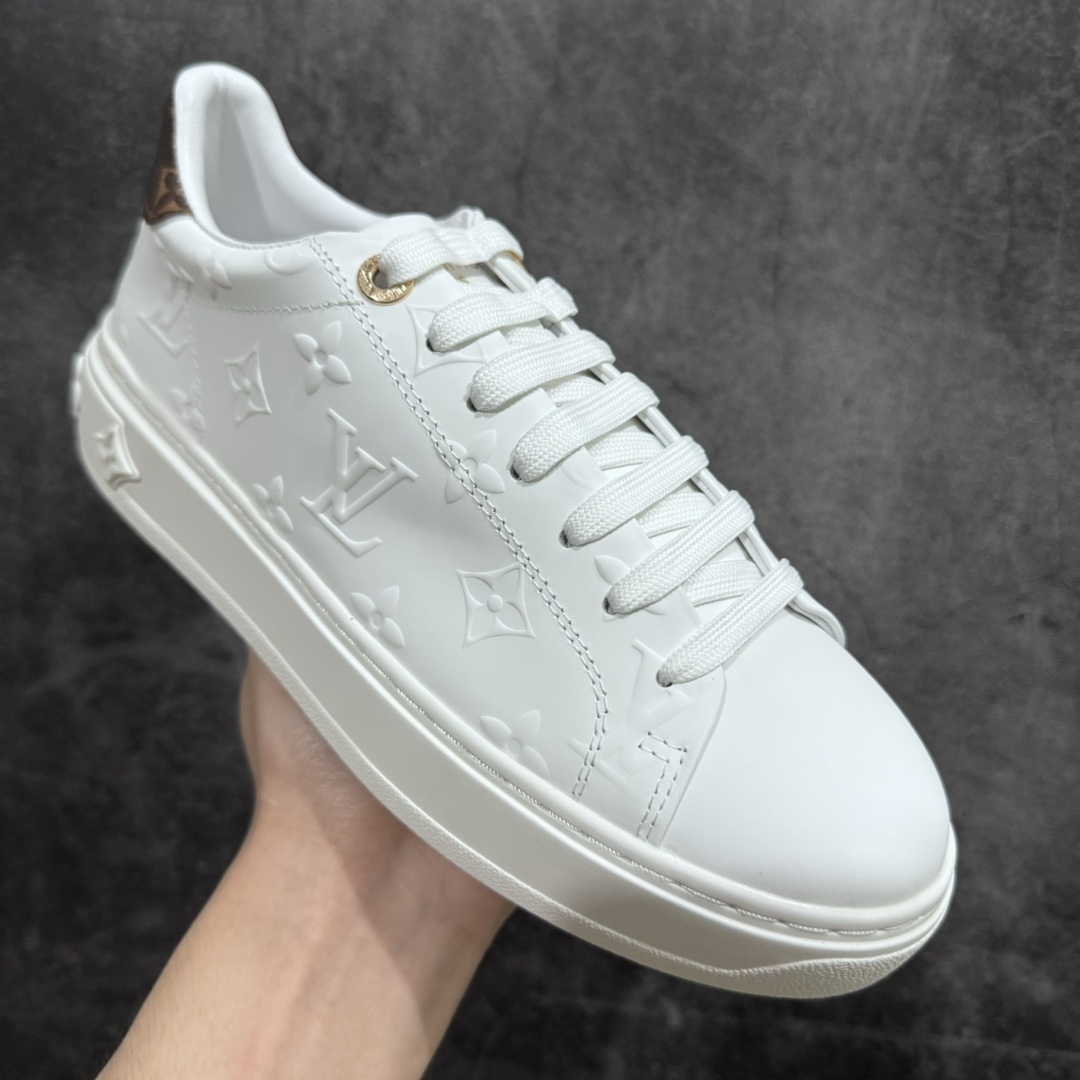 图片[3]-【广东顶级纯原】Louis Vuitton Time Out Low Sneaker LV 舒畅系列休闲松糕锯齿底系列板鞋n配件抽屉礼盒 防尘布袋 身份卡 小票采用软质粒面头层牛革拼接制成鞋面材质高密度电脑车线工艺 小牛真皮内里贴附nPU超软脚感乳胶鞋垫 外置隔色厚实橡胶大底 Size：35-45-莆田鞋批发中心