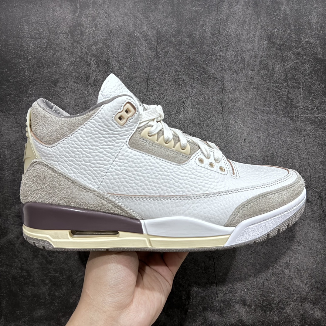 【LJ渠道版】A Ma Maniére x Air Jordan AJ3 Retro AMM联名白紫灰 DH3434-110n这个版本鞋面皮料用的荔枝头层皮n鞋面皮质偏硬 属于中上等品质  尺码：40 40.5 41 42 42.5 43 44 44.5 45 45.5 46 47.5 48.5n-莆田鞋批发中心