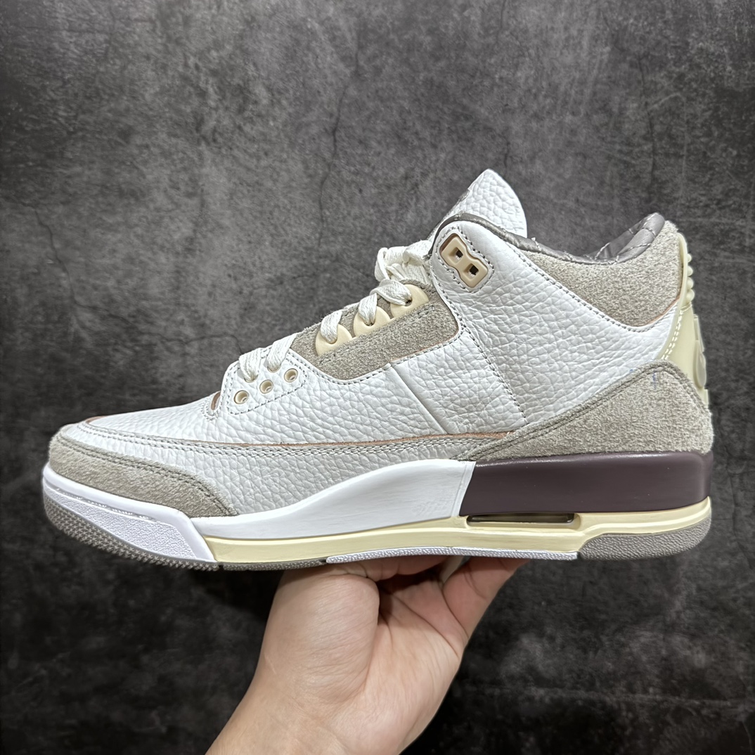 图片[2]-【LJ渠道版】A Ma Maniére x Air Jordan AJ3 Retro AMM联名白紫灰 DH3434-110n这个版本鞋面皮料用的荔枝头层皮n鞋面皮质偏硬 属于中上等品质  尺码：40 40.5 41 42 42.5 43 44 44.5 45 45.5 46 47.5 48.5n-莆田鞋批发中心