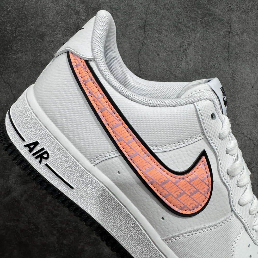 200 【纯原HY版】Nike Air Force 1’07 Low Impact Next Nature"Sunset Glow"空军一号经典低帮百搭休闲运动板鞋“皮革白黑粉橘NIKE印面钩子”白粉橙色 DZ6307-100