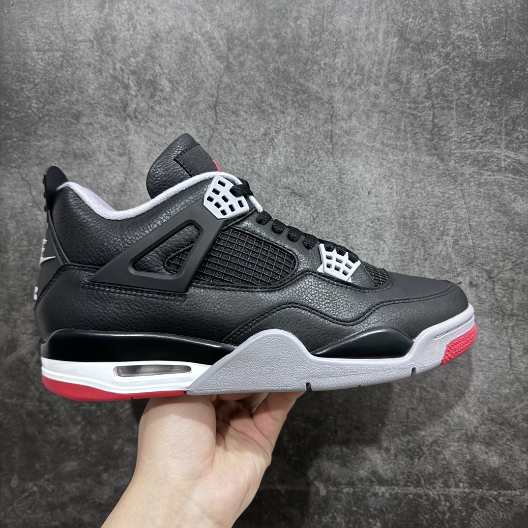 莞产AirJordan4“BredReimagined”aj4复刻新黑红皮面全码出货！目前市面唯一正确版